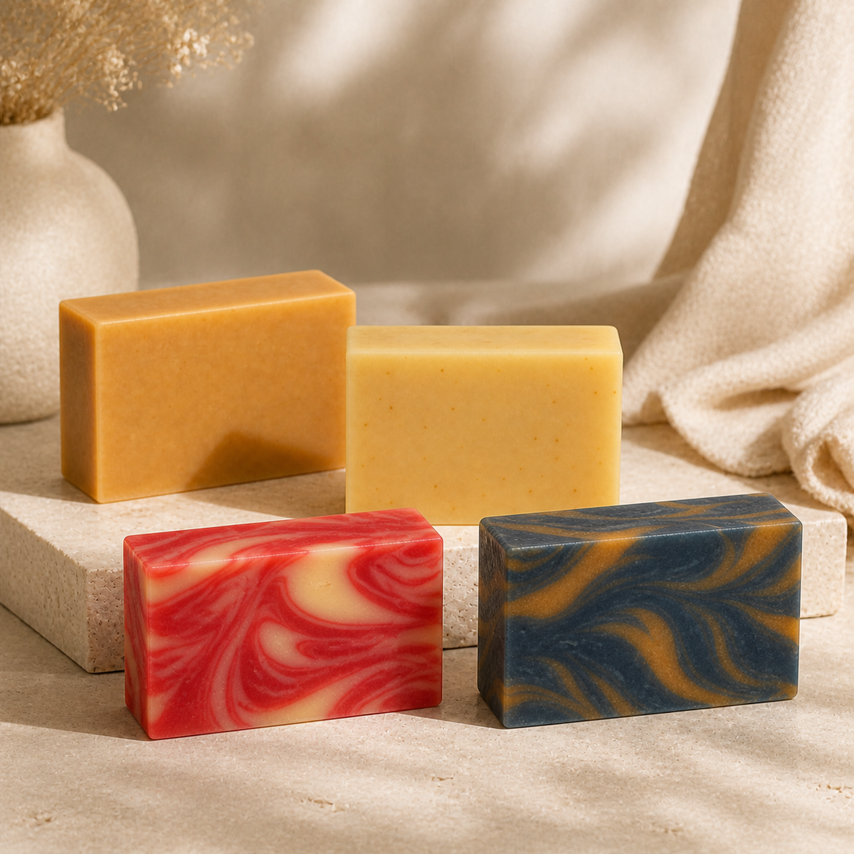 PL3 Artisan Soap Discovery Set with four handcrafted cold process soap bars
