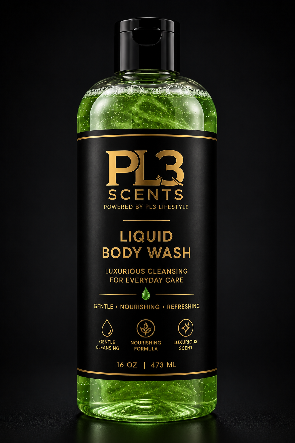Green PL3 Scents liquid body wash bottle – PL3 Tropical Kiss