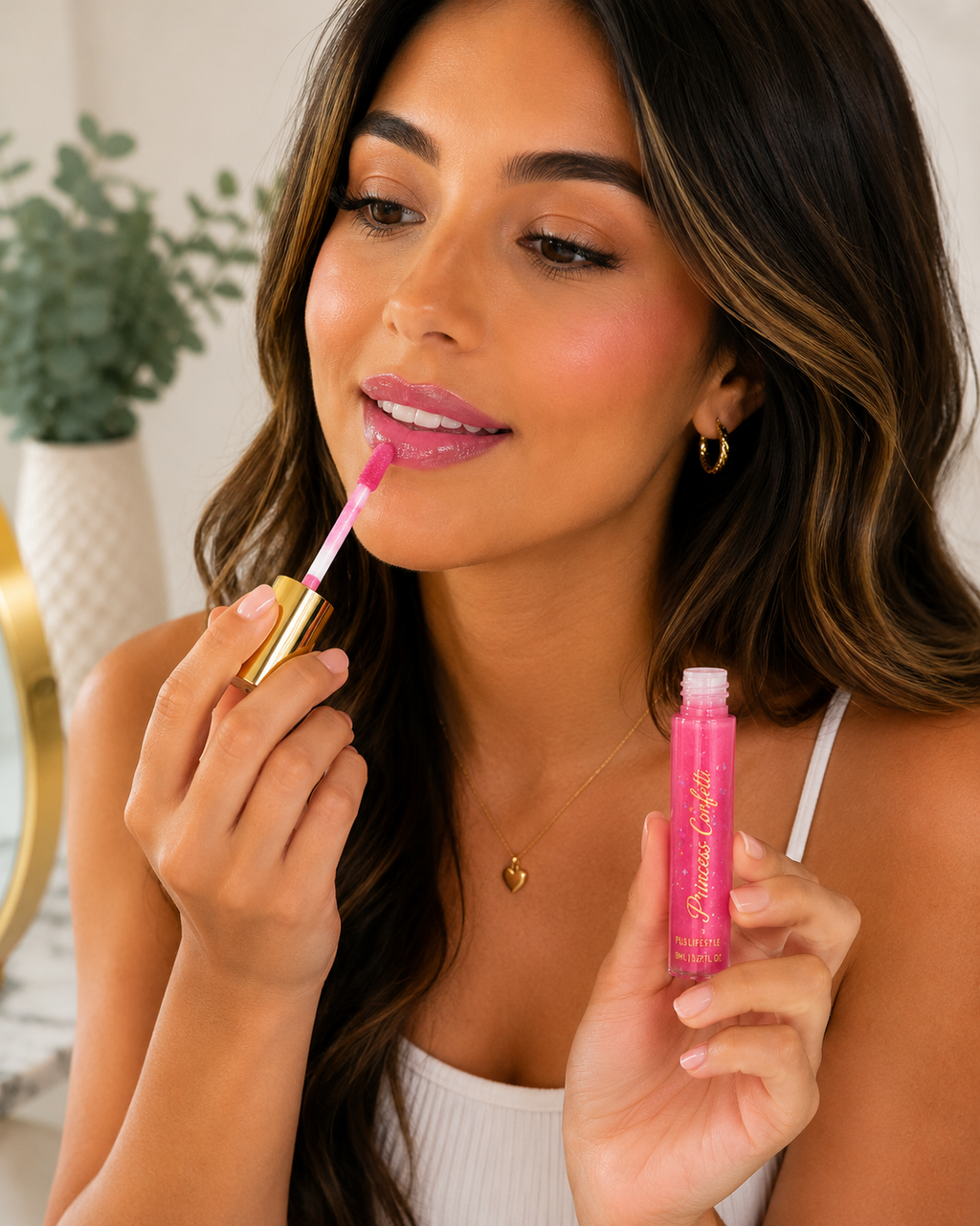 PL3 House of Drip Princess Confetti Clear Lip Gloss – 8 mL
