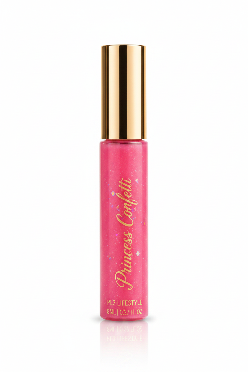 House of Drip Princess Confetti Clear Lip Gloss – 8 mL