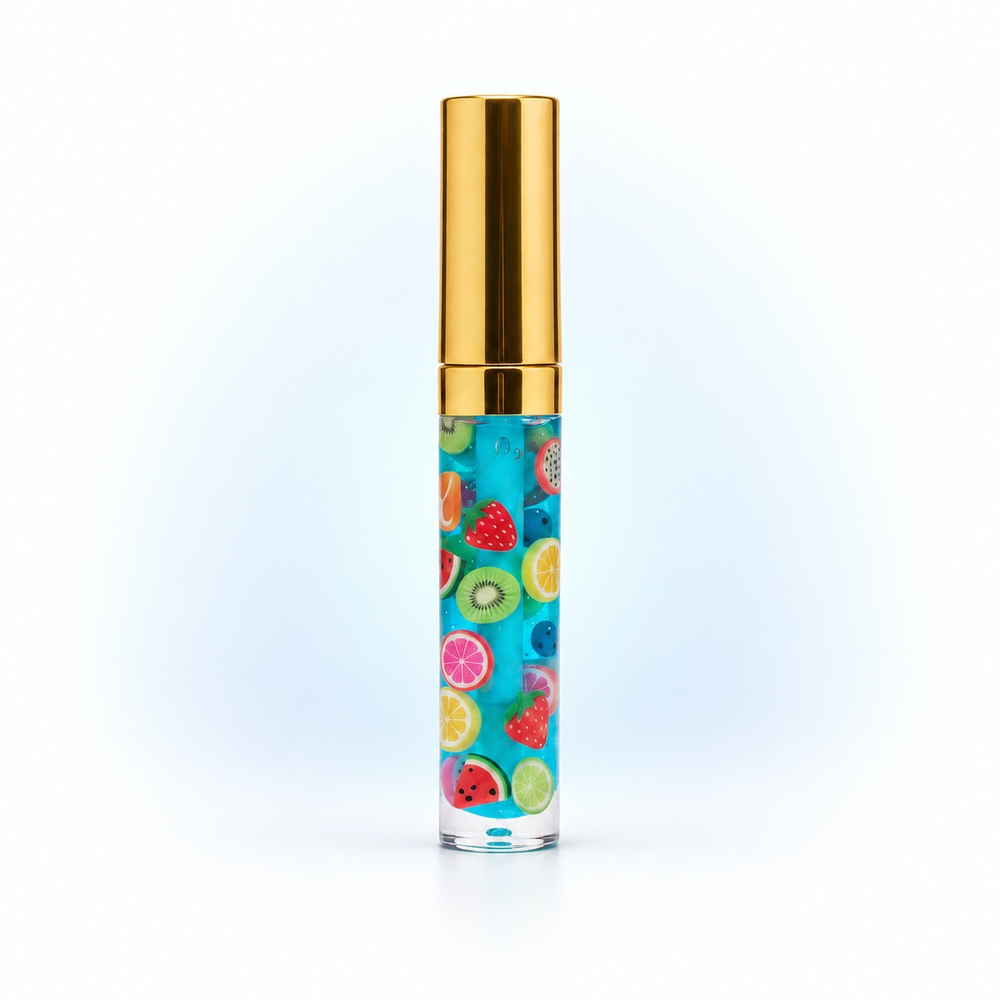 House of Drip Smerry Berry Drip Aqua-Blue Fruit-Slice Lip Gloss – 8 mL